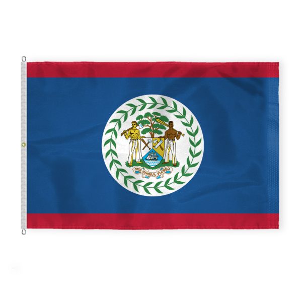 AGAS Belize Flag 8x12 ft - Printed Single Sided on 200D Nylon