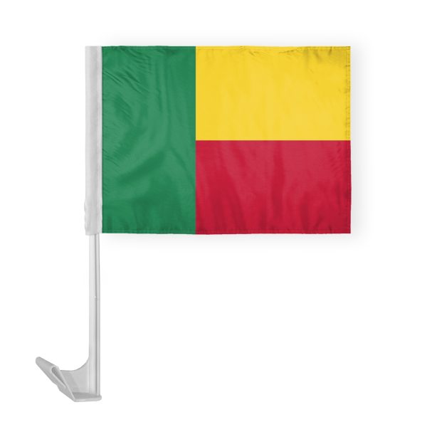 AGAS Benin Car Flag 12x16 inch Polyester
