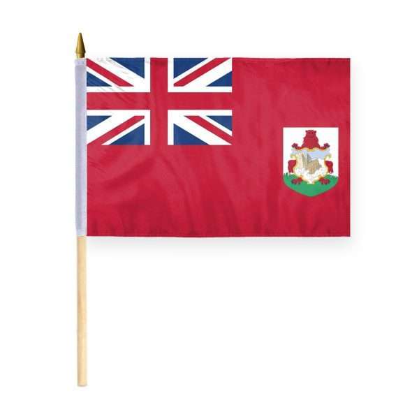 AGAS Bermuda Stick Flag 12x18 inch mounted onto 24 inch Wood Pole