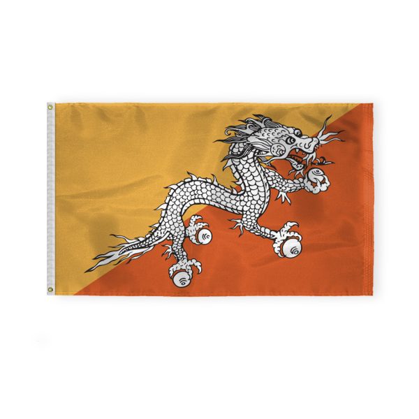 AGAS Bhutan Flag 3x5 ft 200D Nylon
