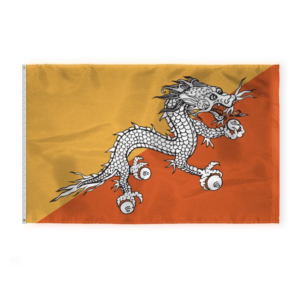AGAS Bhutan Flag 5x8 ft 200D Nylon