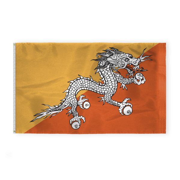 AGAS Bhutan Flag 6x10 ft 200D Nylon