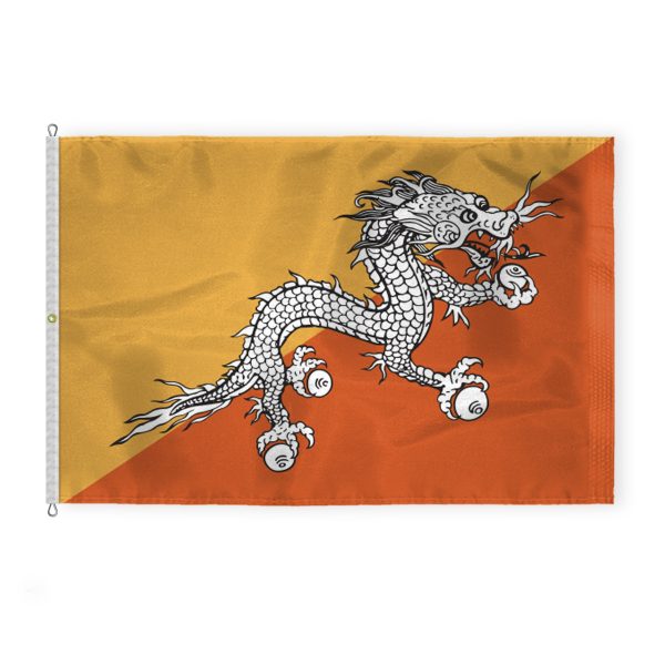 AGAS Bhutan Flag 8x12 ft - Outdoor 200D Nylon