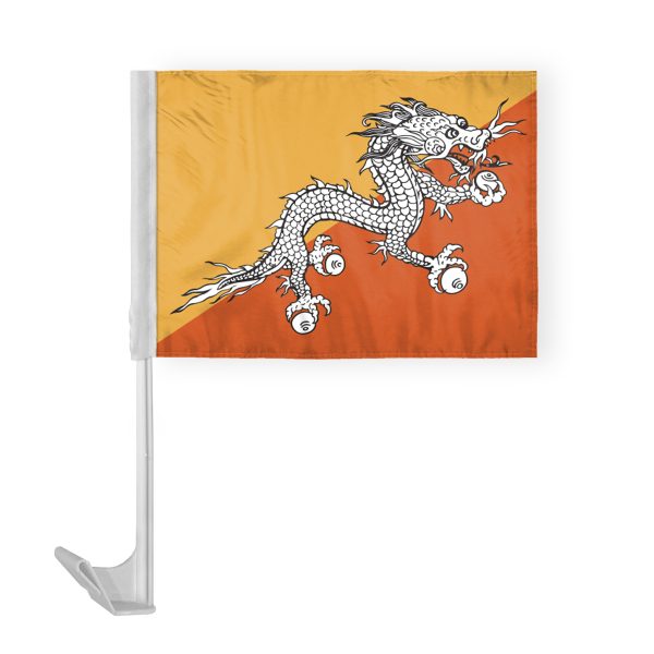 AGAS Bhutan Car Flag 12x16 inch Polyester