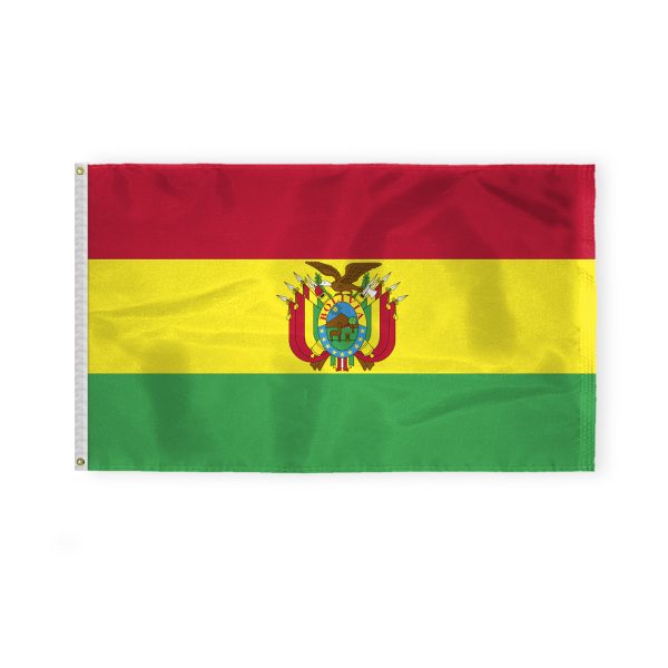 AGAS Bolivia Flag - 3x5 ft - Printed Single Sided on 200D Nylon