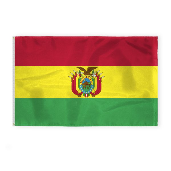 AGAS Bolivia Flag - 5x8 ft - Printed Single Sided on 200D Nylon