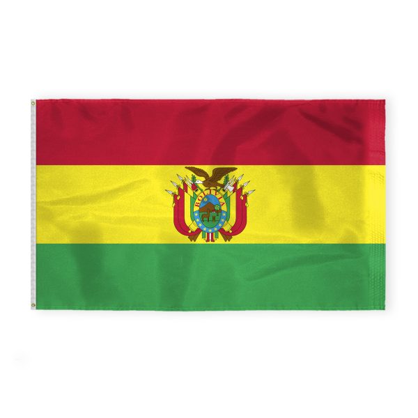 AGAS Bolivia Flag - 6x10 ft -Printed Single Sided on 200D Nylon
