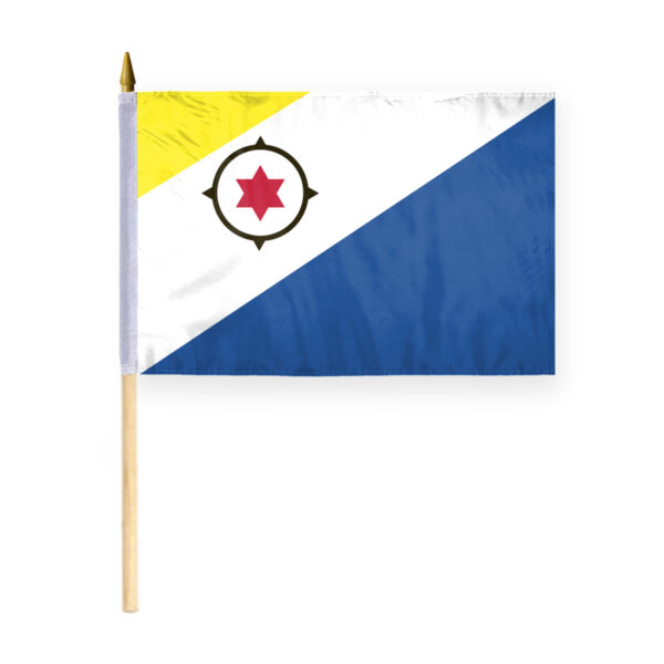 AGAS Bonaire Flag 12x18 inch - 24" Wood Pole 100% Polyester