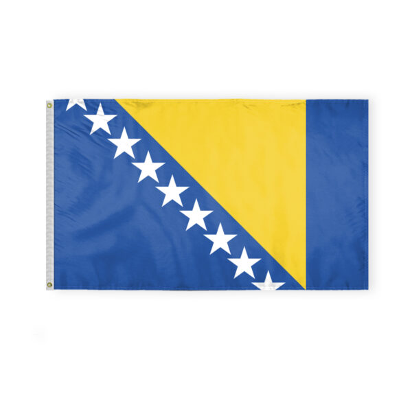 AGAS Bosnia & Herzegovina Flag 3x5 ft Double Stitched Hem 100% Polyester