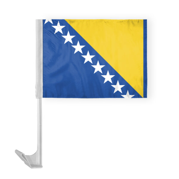 AGAS Bosnia & Herzegovina Car Flag 12x16 inch Polyester
