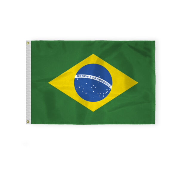 AGAS Brazil Flag 2x3 ft - Printed Single Sided on 200D Nylon