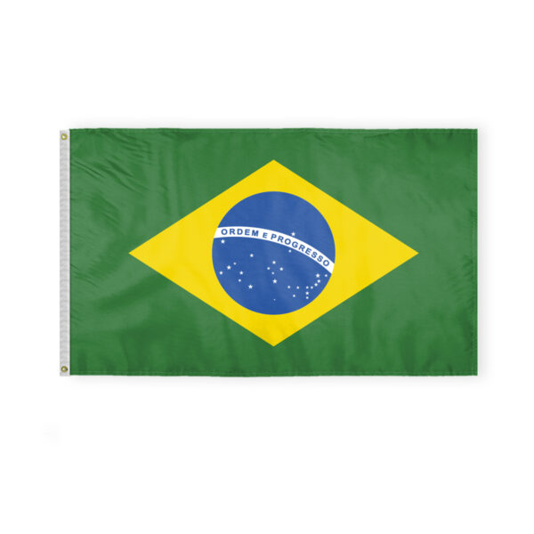 AGAS Brazil Flag 3x5 ft - Printed Single Sided on Polyester