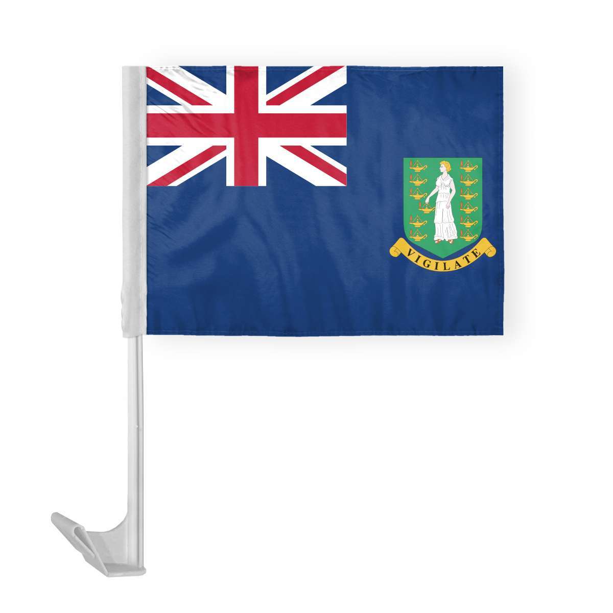AGAS British Virgin Islands Car Flag 12x16 inch Printed Single Sided on Polyester AGAS British Virgin Islands Car Flag 12x16 inch Printed Single Sided on Polyester