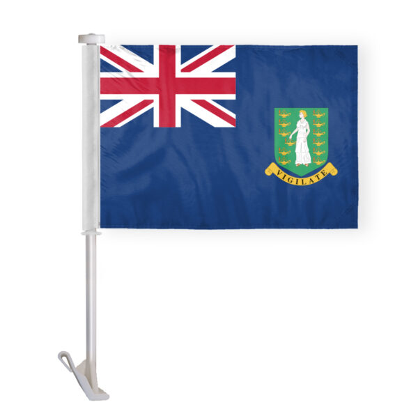 AGAS British Virgin Islands Premium Car Flag 10.5x15 inch Printed Double