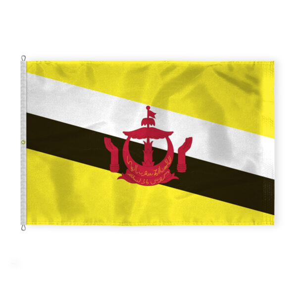 AGAS Brunei National Flag 8x12 ft - Printed Single Sided on 200D Nylon