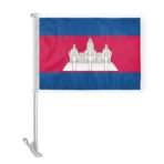 AGAS Cambodia Premium Car Flag 10.5x15 inch