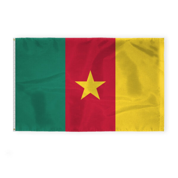 AGAS Cameroon National Flag 5x8 ft 200D Nylon