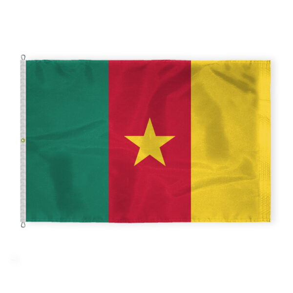 AGAS Cameroon National Flag 8x12 ft - Printed Single Sided on 200D Nylon
