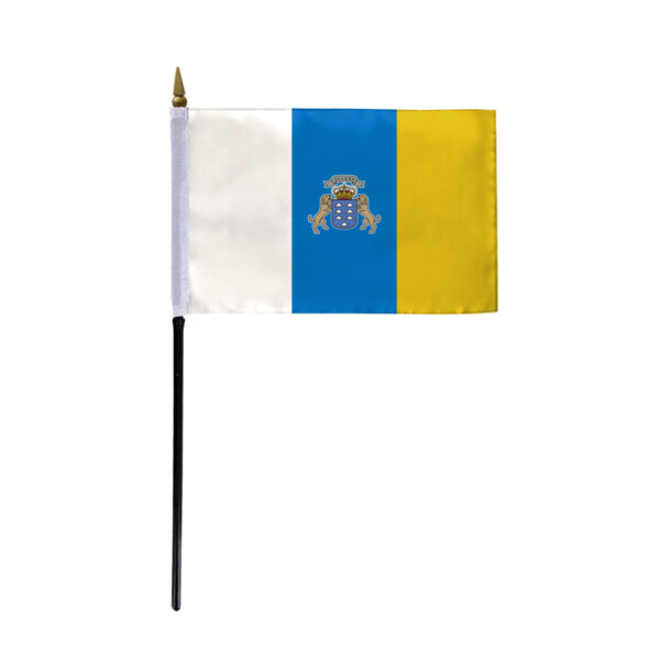 AGAS Small Canary Islands with Official Seal Flag 4x6 inch