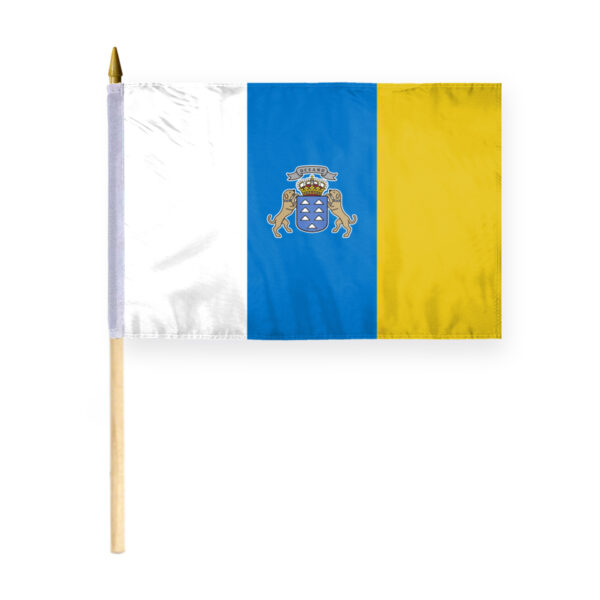 AGAS Small Canary Islands with Official Seal Flag 12x18 inch