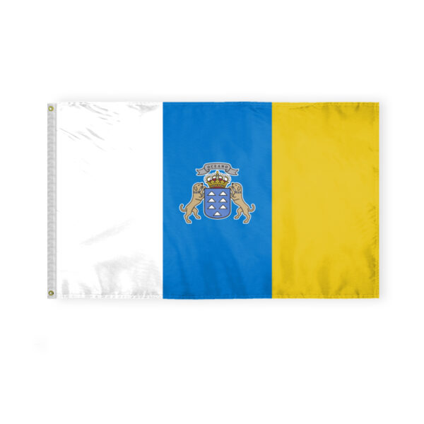 AGAS Canary Islands with Official Seal Flag 3x5 ft Polyester