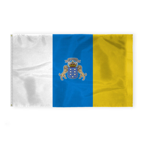 AGAS Canary Islands with Official Seal Flag 6x10 ft 200D