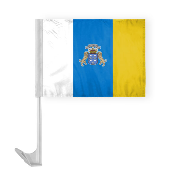 AGAS Canary Islands Car Flag 12x16 inch Polyester