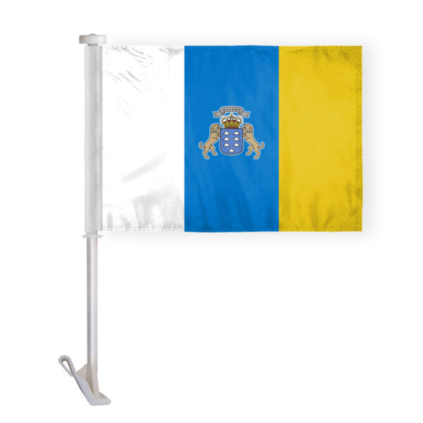 AGAS Canary Islands Car Flag Premium 10.5x15 inch