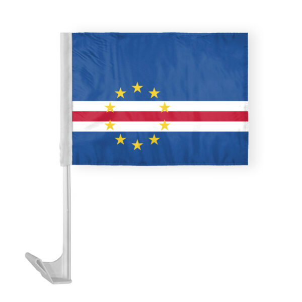 AGAS Cape Verde Car Flag 12x16 inch Polyester