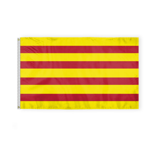 AGAS Catalonia Flag 3x5 ft Double Stitched Hem 100% Polyester
