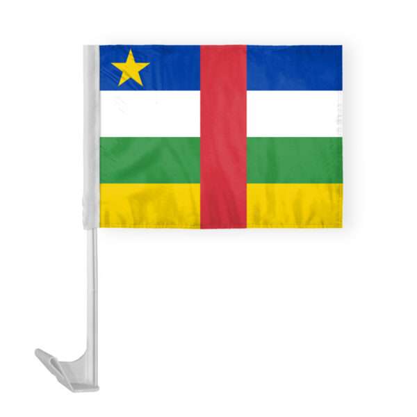 AGAS Central African Republic Car Flag 12x16 inch Polyester