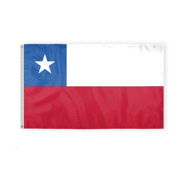 AGAS Chile Flag - 3x5 ft - Printed Single Sided on Polyester