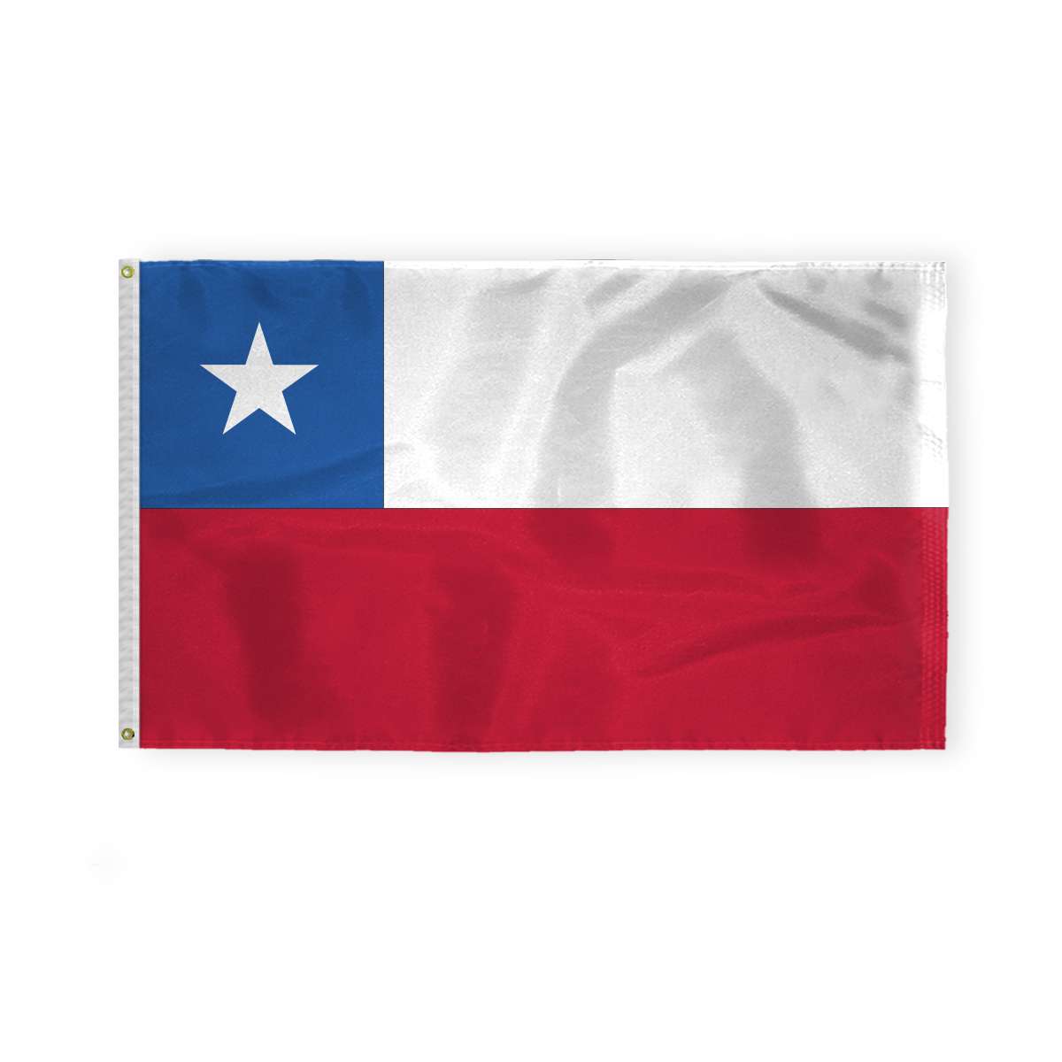 AGAS Chile Flag - 3x5 ft - Printed Single Sided on 200D Nylon AGAS Chile Flag - 3x5 ft - Printed Single Sided on 200D Nylon
