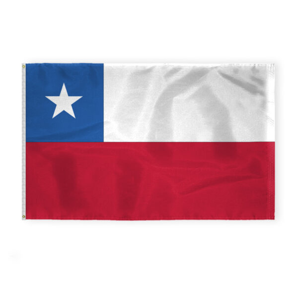 AGAS Chile Flag - 5x8 ft - Printed Single Sided on 200D Nylon