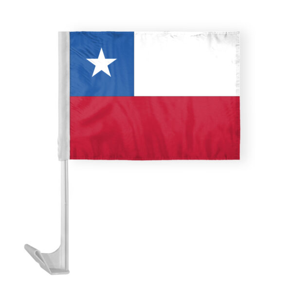 AGAS Chile Car Flag 12x16 inch - Printed Single Sided on Polyester