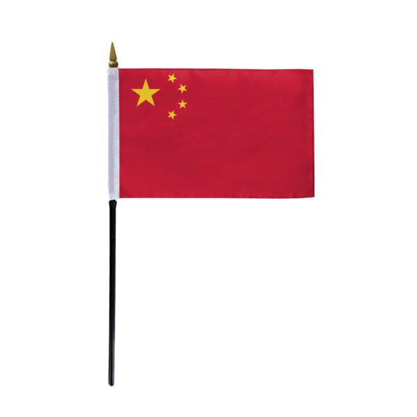 AGAS China Stick Flag 4x6 inch