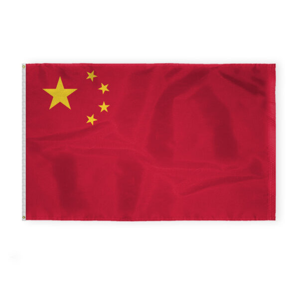 AGAS China Flag - 5x8 ft - Printed Single Sided on 200D Nylon