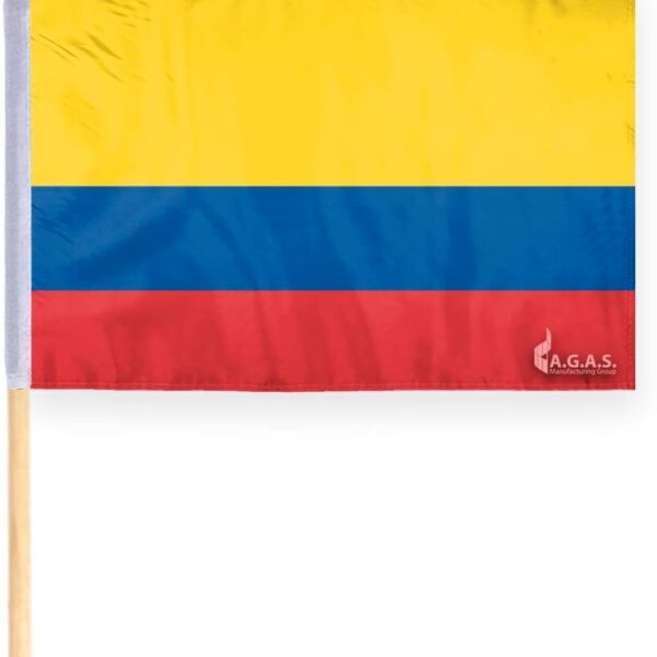 AGAS Colombia Stick Flag 12x18 inch