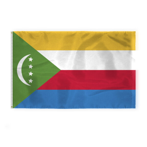 AGAS Comoros Flag 5x8 ft 200D Nylon