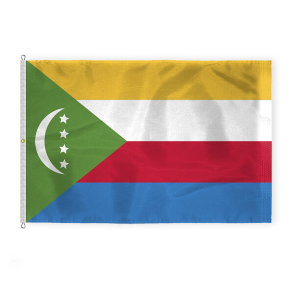 AGAS Comoros Flag 8x12 ft - Outdoor 200D Nylon