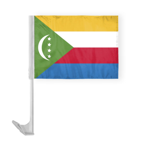 AGAS Comoros Car Flag 12x16 inch Polyester