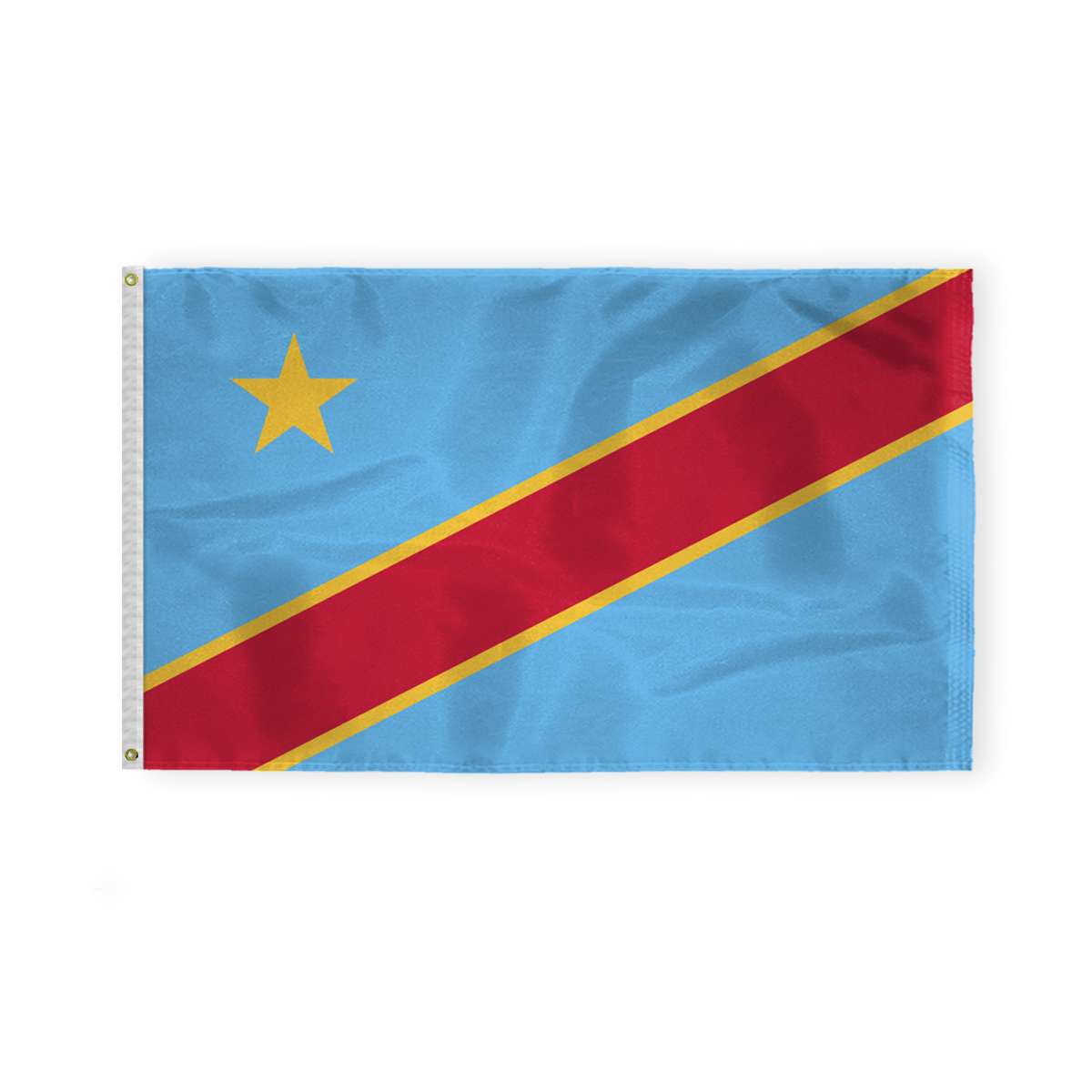 AGAS Democratic Republic of Congo Flag 3x5 ft 200D Nylon AGAS Democratic Republic of Congo Flag 3x5 ft 200D Nylon