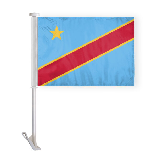 AGAS Democratic Republic of Congo Car Flag Premium 10.5x15 inch