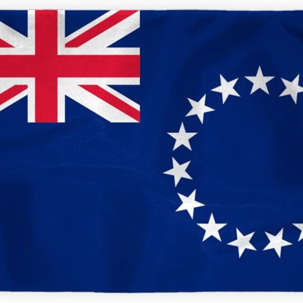 AGAS Cook Islands Nautical Flag 12x18 inch Mini Cook Islands