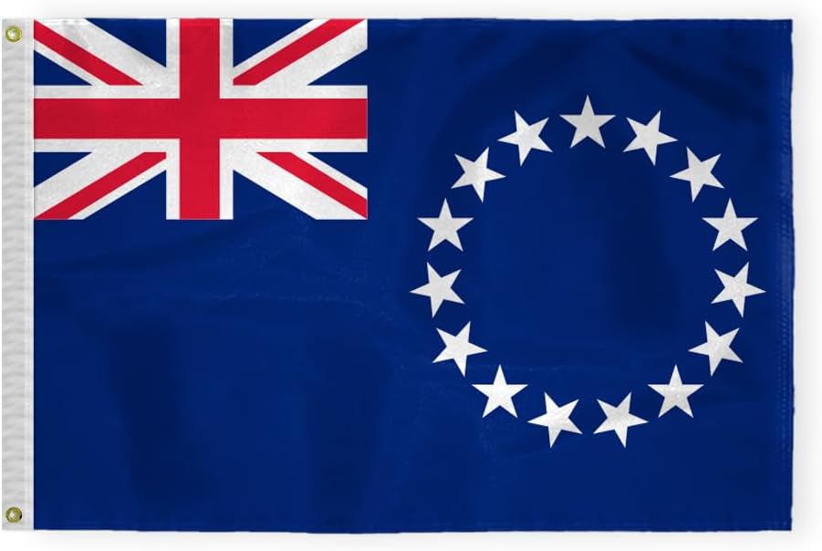 AGAS Cook Islands Flag 2x3 ft Outdoor 200D Nylon