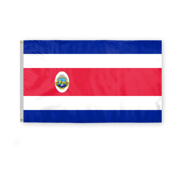 AGAS Costa Rica Flag 3x5 ft Polyester Fabric Double Stitched Polyester