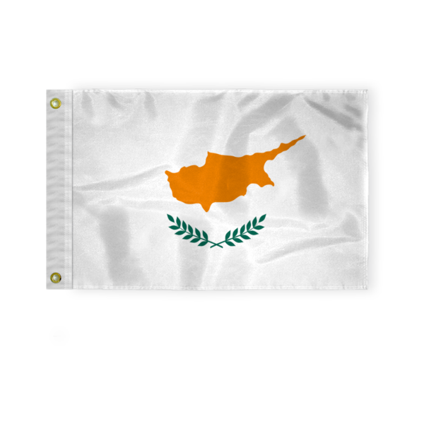 AGAS Cyprus 12x18 inch Mini Cyprus Flag 200D Nylon