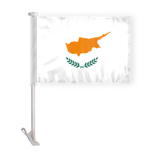 AGAS Cyprus Car Flag Premium 10.5x15 inch