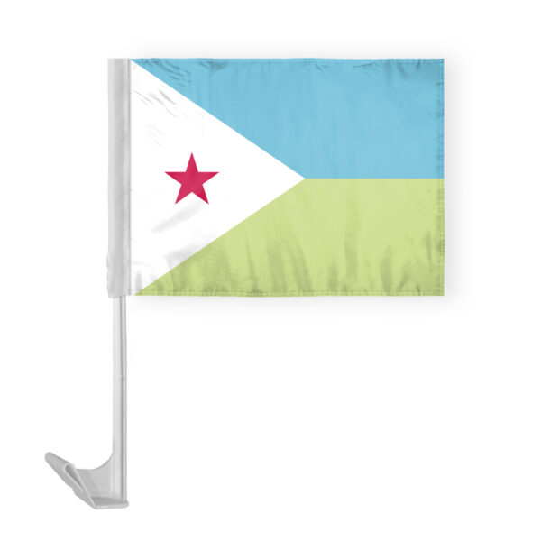 AGAS Djibouti Car Flag 12x16 inch