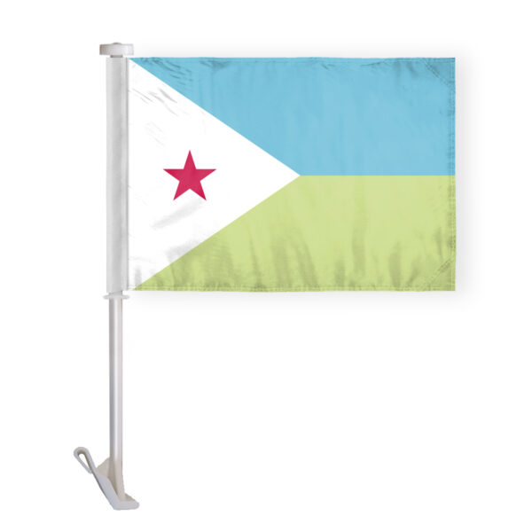 AGAS Djibouti Car Flag Premium 10.5x15 inch